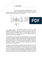 Lista de Exercícios - Relatividade