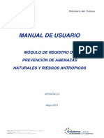 Manual de Registro de Riesgos Antropicos y Amenazas Naturales