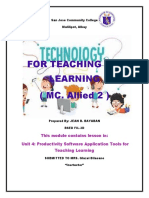 For Teaching and Learning (MC. Allied 2)