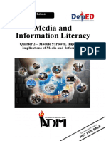 Quarter 2 - Module 9: Power, Impact, and Implications of Media and Information