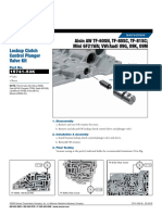 Lockup Clutch Control Plunger Valve Kit: Aisin AW TF-60SN, TF-80SC, TF-81SC Mini 6F21WA VW/Audi 09G, 09K, 09M