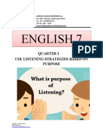 Use Listening Strategies Based On Purpose