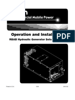 Operation and Installation: RBAB Hydraulic Generator Sets (6 15 KW)