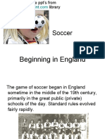 Soccer: Beginning in England