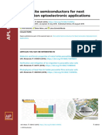 Perovskite Semiconductors For Next Generation Optoelectronic Applications