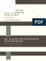 Civil Procedure Rule 3: Parties in Civil Action: Presented By: Emely Magno Prof. Justice Carmelita S. Manahan (Ret.)