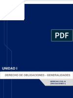 Unidad I: Derecho de Obligaciones - Generalidades