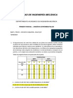 Clemente Malpartida Josue Joel Tercer Examen Parcial de Diseños Experimentales