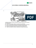 Aula 03 - Exercícios Sobre Tipos de Células e Membrana Plasmática