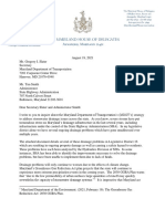 Delegate Korman Drainage Letter To MDOT SHA