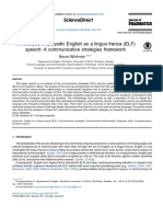 An Analysis of Polyadic English As A Lingua Franca (ELF) Speech: A Communicative Strategies Framework