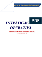 Investigación Operativa. Apuntes. Manuel Muñoz 09-10