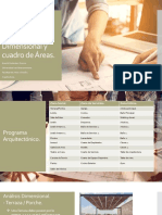 Programa Arquitectónico, Análisis Dimensional y Cuadro de