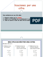 Multiplicaciones Por Una Cifra Grado 3