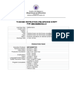 Tv-Based Instruction (Tbi) Episode Script For (Mathematics 7)