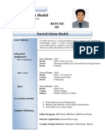 CV of Nazrul Islam Shakil