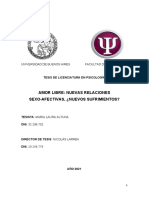 Amor Libre: Nuevas Relaciones Sexo-Afectivas, ¿Nuevos Sufrimientos?