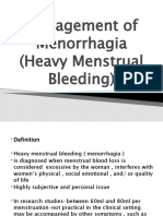 2 Management of Menorrhagia (Heavy Menstrual Bleeding)