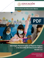 Estrategia Nacional para El Regreso Seguro A Las Escuelas 2.0