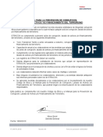 Politica para La Prevencion de Corrupcion, Lavado de Activos y Financiamiento Del Terrorismo ES