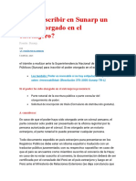 Cómo Inscribir en Sunarp Un Poder Otorgado en El Extranjero