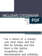 Inclusive Citizenship: Prepared by Celino, Cherry Love Elcarte, Camille