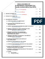 Enclosures of Case Referral/Transmittal (For Murder Article 248 of The RPC)