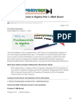 MCQ in Fundamentals in Algebra Part 2 - Math Board Exam