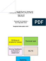 Argumentative Text: Persuade Your Audience - Don't Fight With Them!