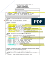 Ateneo - Course Outline and Case List - Criminal Law Review