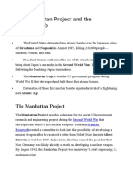 The Manhattan Project and The Atomic Bomb: Second World War Franklin Roosevelt