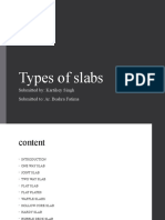 Types of Slabs: Submitted By: Kartikey Singh Submitted To: Ar. Bushra Fatima