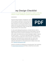 Survey Design Checklist