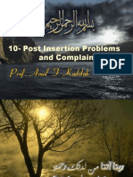 10-Post Insertion Problems and Complaints