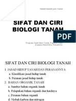 Kuliah 5. Sifat Dan Ciri Biologi Tanah