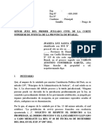 Pongo de Conocimiento A Su Juzgado 618-2018