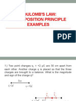 4 Examples in Coulomb's Law Superposition Principle