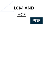 LCM and HCF