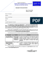 RFQ No. 25-2020 - Psychological Test Materials For Recruitment of Personnel in The GPPB-TSO