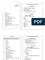 2 Quarter Working Materials Mathematics 1 Grade 1 Please Replenish The Following Materials If Needed/you May Also Use The Old Ones