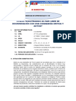 3° - Iiib-E.a.05-Construimos Un País Libre de Discriminación Con Una Ciudadanía Critica y Activa.