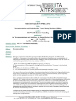 Mechanised Tunnelling Recommendations - ITA - TBM