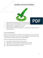 Quality Assurance Systems in Pharmacy