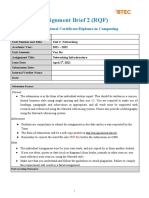 Assignment Brief 2 (RQF) : Higher National Certificate/Diploma in Computing