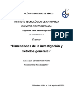 Dimensiones de La Investigación y Métodos Generales