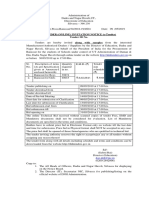 E-Tender (Online) Invitation Notice (E-Tender) Tender ID No