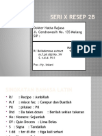 Seri X Resep 2B: Dokter Hatta Rajasa Jl. Cendrawasih No. 135 Malang Sip