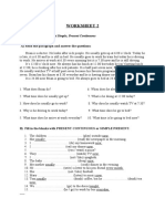 WORKSHEET 2 Present Simple and Present Continuous