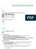 ANOVA MCQ (Free PDF) - Objective Question Answer For ANOVA Quiz - Download Now!