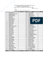 Attendance Sheet (4th Yr)